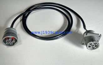 J1708 Deutsch 6-Pin Female Socket to 6-Pin Male Receptacle Cable