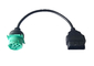 Green Deutsch 9 Pin J1939 Male to J1962 OBD OBD-II Male CAN Bus Cable