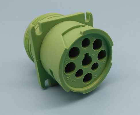 Green Type 2 Deutsch 9 Pin J1939 Male Plug Connector با 9 عدد پین