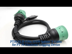 PT30 ELD 9 Pin J1939 Splitter Y Cable برای PT 30 دستگاه چوبی الکترونیکی کامیون های سنگین در شمال