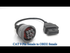 کابل خاکستری CAT 9 Pin به OBD 2 OBD2 16 Pin برای Caterpillar