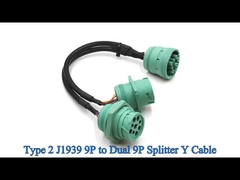 Deutsch J1939 9 پین به مربع 9pin و رشته 9P Splitter Y کابل