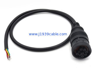 Black Type 1 J1939 Deutsch 9-Pin Female to Open End CAN Bus Cable