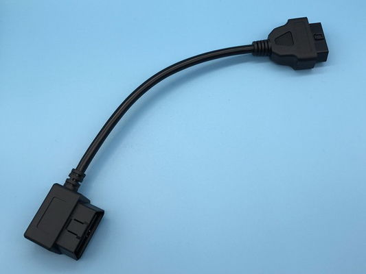 OBD2 OBDII 16 پین J1962 زاویه راست نر به ماده کابل گرد کابل