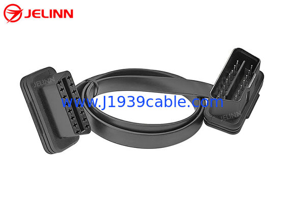 OBD2 OBDII 16 پین J1962 کابل تخت زاویه راست نر به ماده
