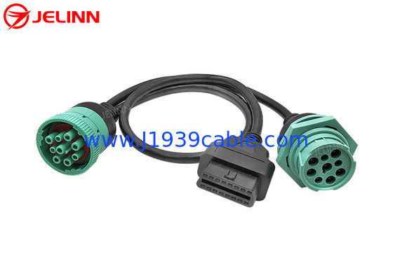J1939 9 پین 9 پین اتصال رشته ای به کابل OBD 2 OBDII 16 پین 16 پین Splitter Y