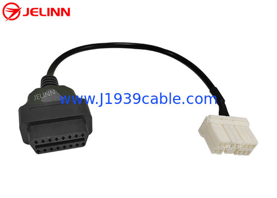 کابل تشخیصی 12 پین تا OBD 2 OBDII 12 پین تا 16 پین سیم OBD2 برای Tesla Model S سال 2015 یا قدیمی تر