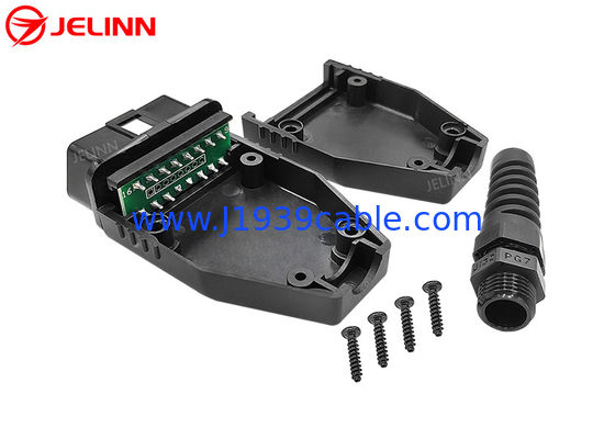 OBD2 OBDII محفظه با J1962 OBD2 نر اتصال دهنده و لوله سیم