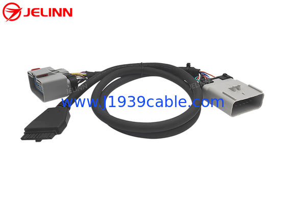 PT30 کابل دستگاه ELD 14Pin RP1226 Y کابل برای دستگاه چوبی الکترونیکی کامیون های سنگین در آمریکای شمالی